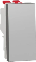 Переключатель одноклавишный перекрестный схема 7, 10 AX, 250В Unica Modular Schneider Electric NU310530 алюминий