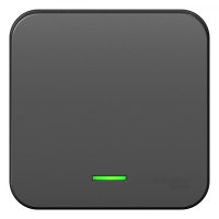 Одноклавишный переключатель с подсветкой с изолирующей пластиной 10А 250В (cх.6) Systeme Electric Blanca BLNVA106116, Антрацит