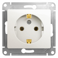 Розетка с заземлением 16А Systeme Electric Glossa, перламутр GSL000643