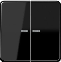 Выключатель двухклавишный с подсветкой Jung CD500 505U5+CD595KO5SW