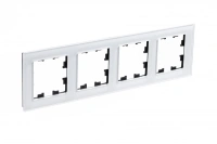 Рамка 4-постовая Systeme Electric AtlasDesign Nature, стекло БЕЛЫЙ ATN320104