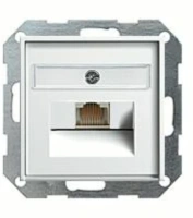 Розетка компьютерная одинарная RJ45 6-й кат. GIRA пластик белый глянцевый EPUAE8UPOK6 | 027003