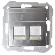 Телефонная Розетка 2ная RJ-11/12 AMP Simon 82 75528-39х2 | 82006-33