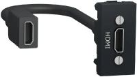 Розетка HDMI 1 модуль Unica Modular Schneider Electric NU343054 антрацит