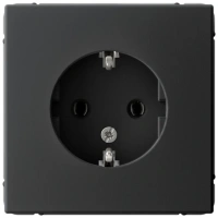 Розетка с заземлением Systeme Electric ArtGallery, 16А, карбон  GAL001043
