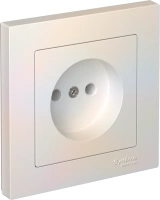 Розетка Systeme Electric AtlasDesign без заземления без шторок, 16А, в сборе, быстрозажим. клем., ЖЕМЧУГ ATN000440S