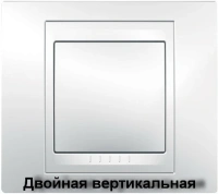 Рамка 2-пост вертикал. Белый Schneider Unica MGU6.004V.18