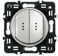 Выключатель 2 клавишный с подсв. 10АХ Legrand Celiane 67002х2 | 67684х2 | 68304 | 80251
