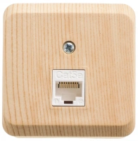 Розетка компьютерная открытой установки Systeme Electric Etude, сосна KOMA-001D
