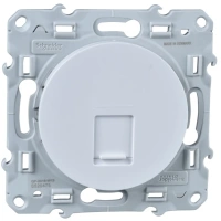 Розетка компьютерная RJ45 одиночная категории 6 UTP Odace Schneider Electric белый S52R475