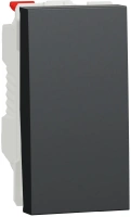 Выключатель одноклавишный кнопочный,1 модуль,10 А Unica Modular Schneider Electric NU310654, антрацит