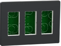 Блок скрытой установки 3х2 Unica Systeme+ Schneider Electric NU173454 антрацит