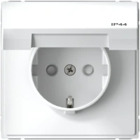 Розетка с заземлением со шторками с крышкой с быстрозажим. клем, 16А, IP44 Systeme Electric ArtGallery, БЕЛЫЙ GAL440146S