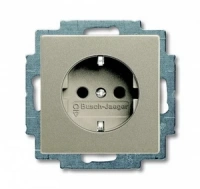 Розетка 220v с/з шампань ABB Basic 55 2CKA002011A6140