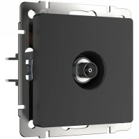TV розетка проходная черная матовая Werkel W1184008