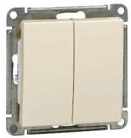 Переключатель 2-клавишный Systeme Electric W59, слоновая кость VS610-256-2-86