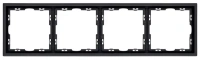 Рамка 4-постовая, черный бархат Brionilux серия Z (ZGR4BK)