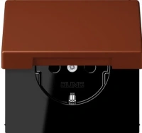 Розетка с крышкой Jung terre sienne brûlée 59 LC1520KIKL4320D