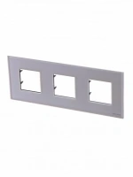3 постовая рамка жемчужное стекло ABB Zenit 2CLA227300N3501