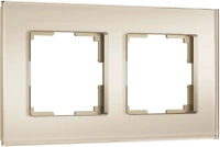 Рамка из стекла на 2 поста Werkel Senso шампань soft-touch W0023111