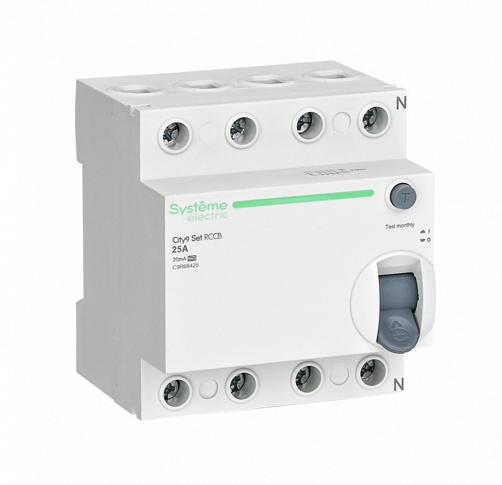 C9R68425 Выключатель дифференциальный Schneider Electric City9 Set 4Р 25 А  30 мА тип A 6 кА Купить по низкой цене в Москве и в России с доставкой на  дом Systeme Electric Шнайдер Электрик