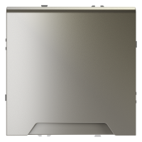 Розетка с заземлением, защитными шторками и крышкой Voltum S70, шелк VLS040304