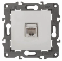 Компьютерная розетка rj45 UTP cat 5e белая ЭРА Элеганс 14-3107-01