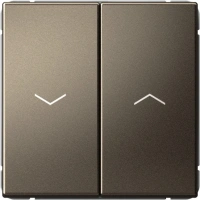 Двухклавишный выключатель для жалюзи Systeme Electric ArtGallery, 2х сх.4, 10А, мокко GAL000619