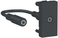 Розетка Minijack - узкая цвет антрацит NU343354 Schneider Unica New