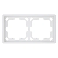 Рамка серия FD 2-постовая, цвет Белый матовый (soft touch) Jasmart FD1002PWM