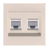 Накладка двойной розетки Ethernet RJ45 Cat.6, Кашемир бархат Brionilux серия G Plast (GPN018CM)