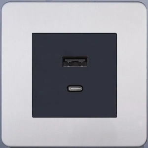 Розетка USB/C внутр. монтажа Merida (никель) Salvador STYLE SBAN55B5A12