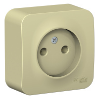 Розетка без заземляющего контакта без шторок с изолирующей пластиной 16A 250В Systeme Electric Blanca BLNRA000117, Бежевый