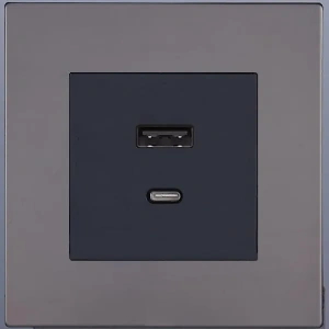 Розетка USB/C внутр. монтажа Toledo (темн. хром) Salvador STYLE SJAN88EC12