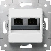 Розетка телефонная двойная 773639 Legrand Cariva цвет белый