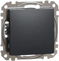 Выключатель 1-клавишный, схема 1 10АХ Schneider Electric Sedna Design, антрацит SDD114101