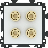 Розетка аудио Hi-End CGSS цв. белый GL-W201A-WCM