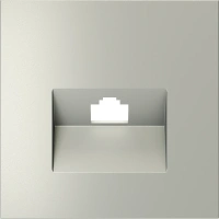 Накладка для розетки компьютерной RJ45 кат.6 Voltum S70 сталь Soft touch пластик (VLS001305)
