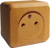 Розетка без заземления 16А Systeme Electric Etude, бук PA16-001T