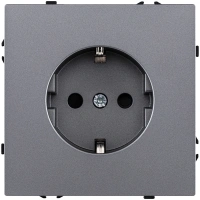 Розетка штепсельная SCHUKO 16A/250 В, серый Kollinger Eclipse EC-014GY