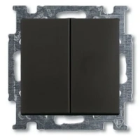 Выключатель 2-клав. chateau черный ABB Basic 55 2CKA001012A2177