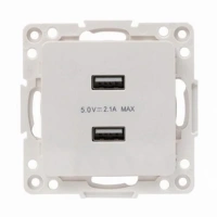 Зарядка usb 2 порта тип А 2100 mA белая EKF EYR16-028-10-2USB