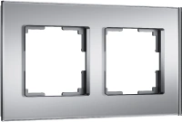 Рамка из стекла на 2 поста Werkel Senso серебряный soft-touch W0023106