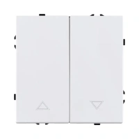 Механизм управления жалюзи 2-клавишный, белый бархат Brionilux серия Z (ZG013WH)