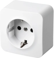 Розетка одноместная Schuko со шторками, накладного монтажа Jasmart FS5501W