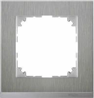 Рамка 1-постовая Schneider Electric M-Pure Merten Systeme M, нержавеющая сталь/алюминий MTN4010-3646