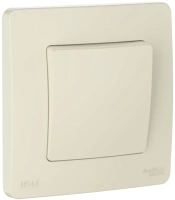 Переключатель 1-клавишный Systeme Electric Blanca С/У IP44 (сх.6), 10AX, 250В, МОЛОЧНЫЙ BLNVS410602