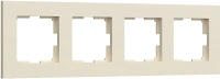 Рамка из пластика на 4 поста Slab айвори матовый Werkel Slab айвори матовый W0042962