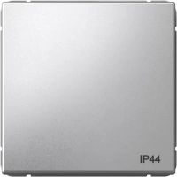 Одноклавишный проходной выключатель IP44 Systeme Electric ArtGallery 10АХ, алюминий GAL440361