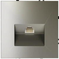 Розетка компьютерная RJ45 кат.6 Voltum S70 шелк Soft touch пластик (VLS060104)